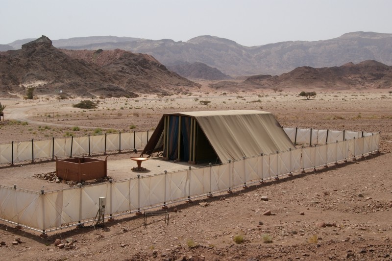 Model of the tabernacle in Timna Valley Park, Israel, CC BY-SA 3.0 https://en.wikipedia.org/wiki/Tabernacle